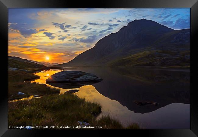 Tryfan Sunrise Framed Print by Ian Mitchell