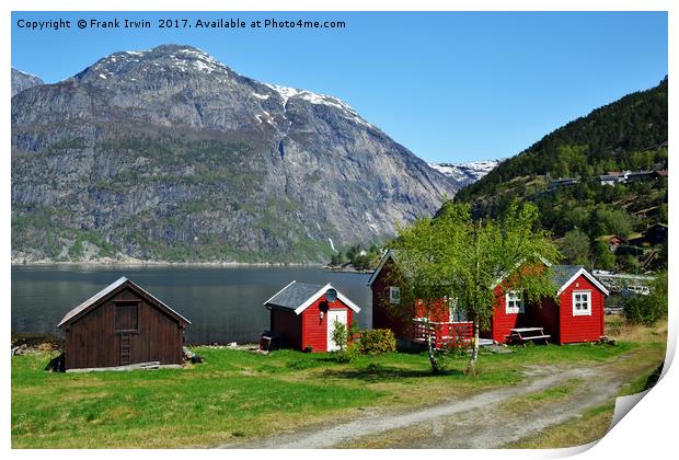 Norwegian Fjord landscape Print by Frank Irwin