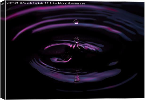 water drop Canvas Print by Amanda Peglitsis