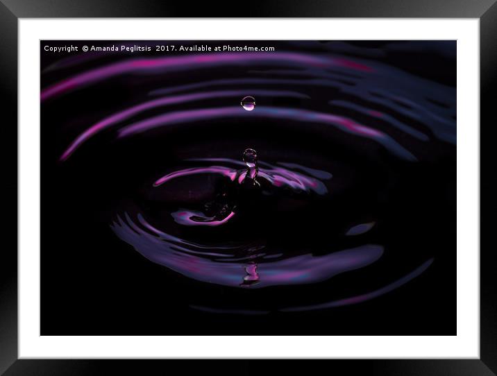 water drop Framed Mounted Print by Amanda Peglitsis