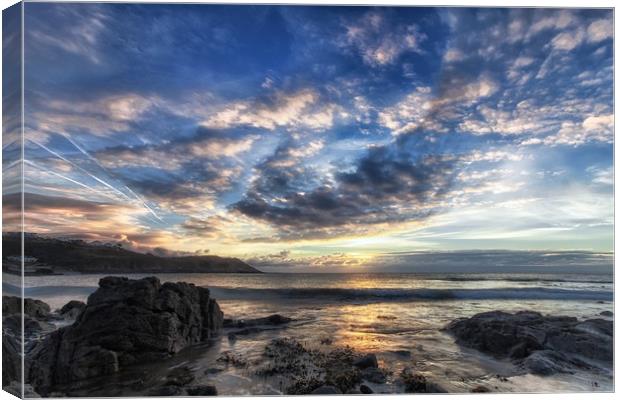 Gower peninsula sunrise Canvas Print by Leighton Collins