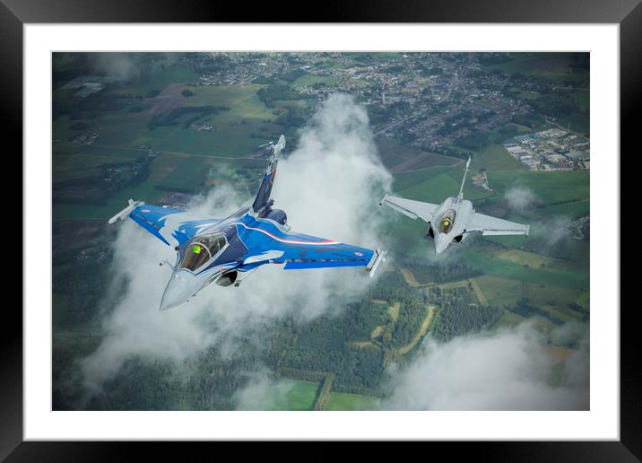 Rafale Solo Display Team Framed Mounted Print by Darren Willmin
