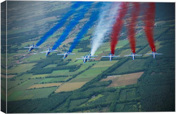 The Patrouille de France  Canvas Print by Darren Willmin