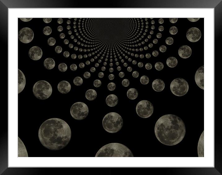 Moons, moons and more moons! Framed Mounted Print by Martine Boer - Reid