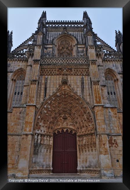 Facade of Batalha Monastery. Portugal Framed Print by Angelo DeVal