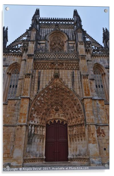 Facade of Batalha Monastery. Portugal Acrylic by Angelo DeVal