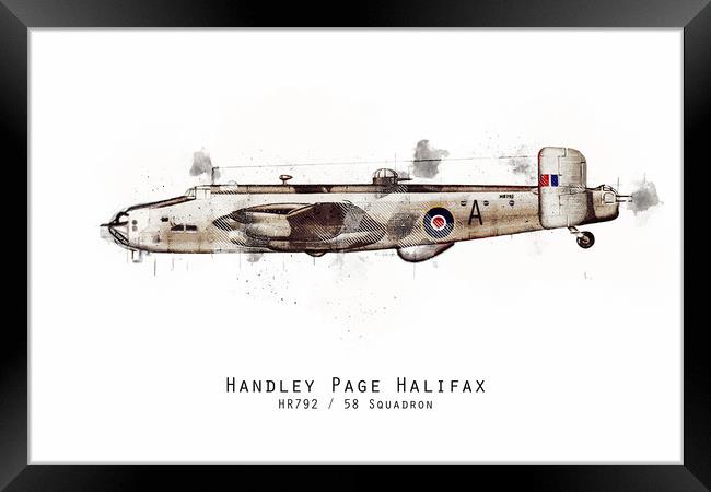 Halifax Sketch - HR792 Framed Print by J Biggadike