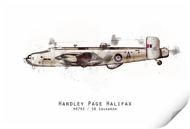 Halifax Sketch - HR792 Print by J Biggadike