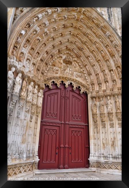 Main Portal of Batalha Monastery. Portugal Framed Print by Angelo DeVal