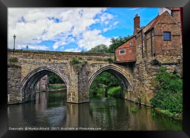 Elvet Bridge & Chapel, Durham City Framed Print by Martyn Arnold