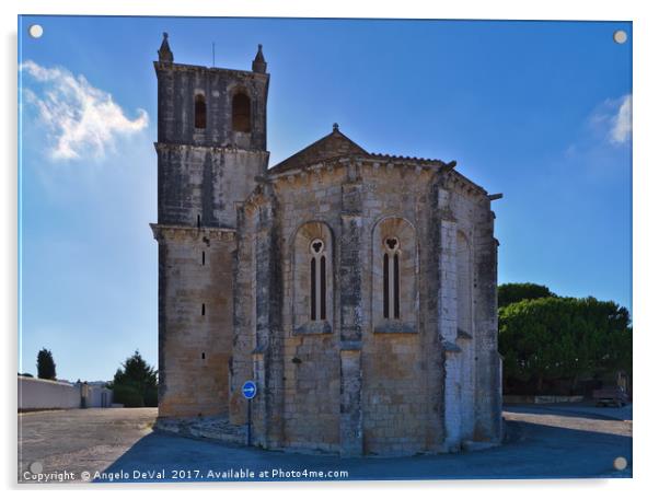 Santa Maria do Carmo church in Lourinha. Portugal Acrylic by Angelo DeVal