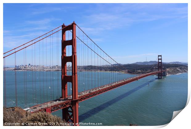 Golden Gate Bridge San Francisco  Print by Carmen Green