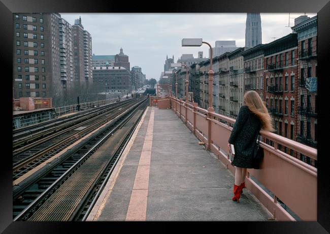 New York Subway Station Framed Print by Luc Novovitch