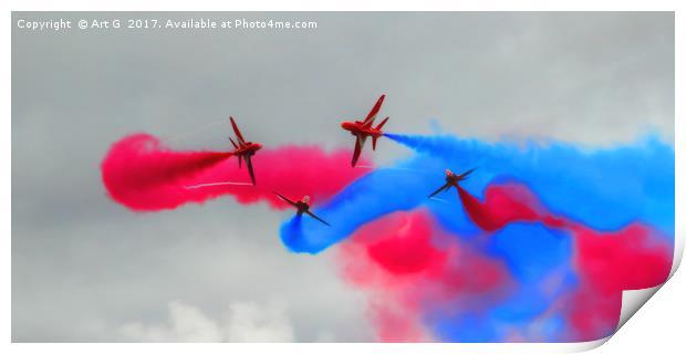 Red Arrows HDR Painting Print by Art G