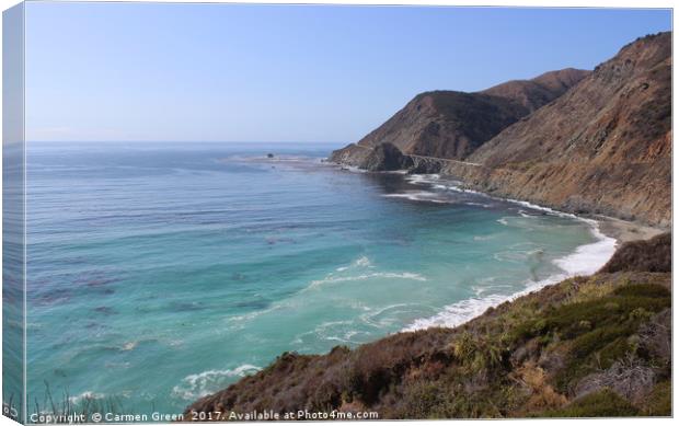 Pacific Coast Highway Canvas Print by Carmen Green