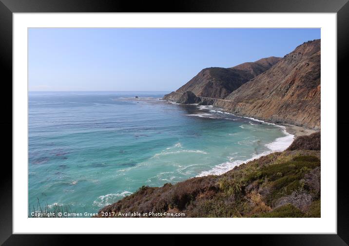 Pacific Coast Highway Framed Mounted Print by Carmen Green