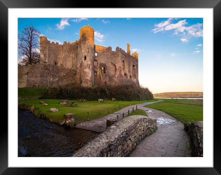 Magical Laugharne Castle. Framed Mounted Print by Colin Allen