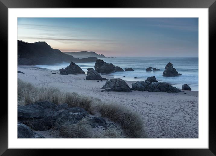 Twilight colours at Durness Framed Mounted Print by Peter Scott