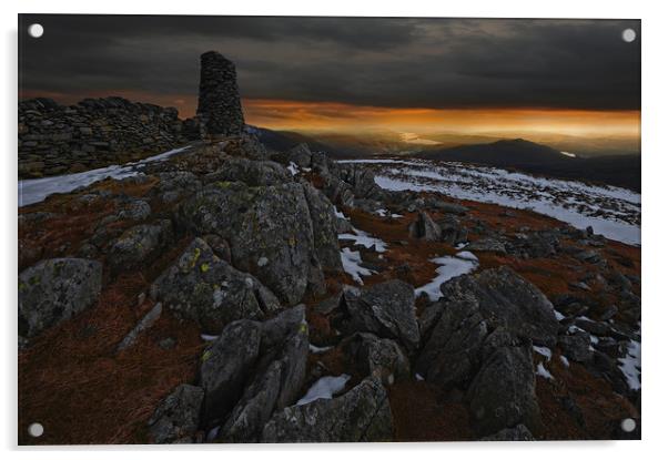 Thornthwaite crag Acrylic by Robert Fielding