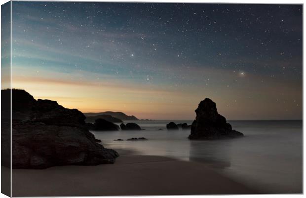 Stary night at Durness Canvas Print by Peter Scott