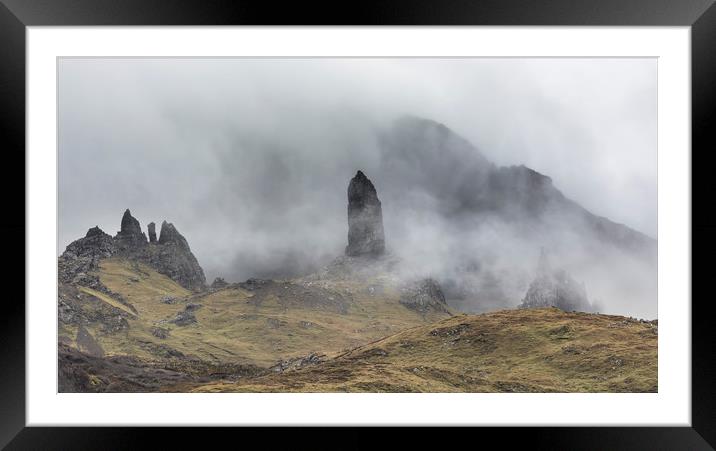 Old Man of Storr in cloud Framed Mounted Print by Peter Scott