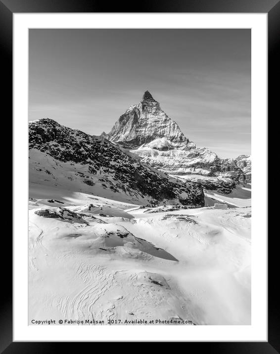 A view over the Matterhorn Framed Mounted Print by Fabrizio Malisan