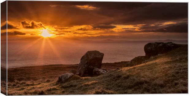 Sunset over the Isle of Lewis Canvas Print by Peter Scott