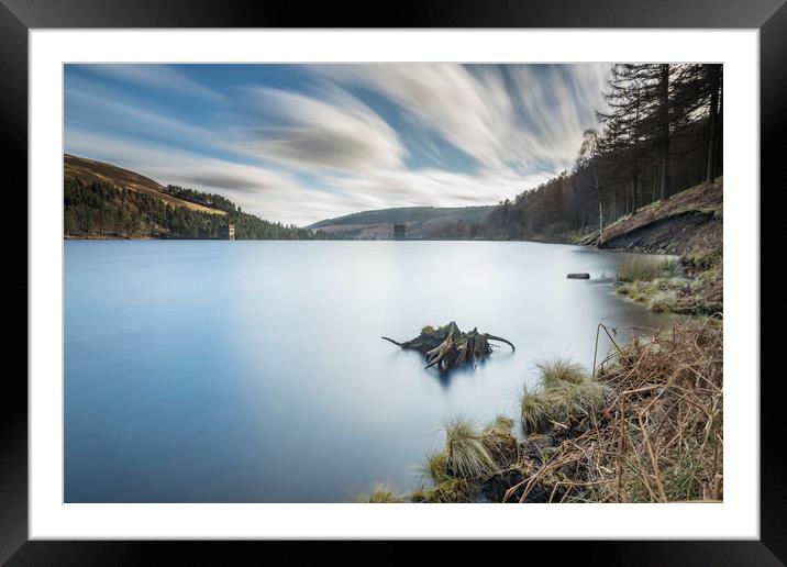 Ladybower reservoir from the top Framed Mounted Print by Peter Scott