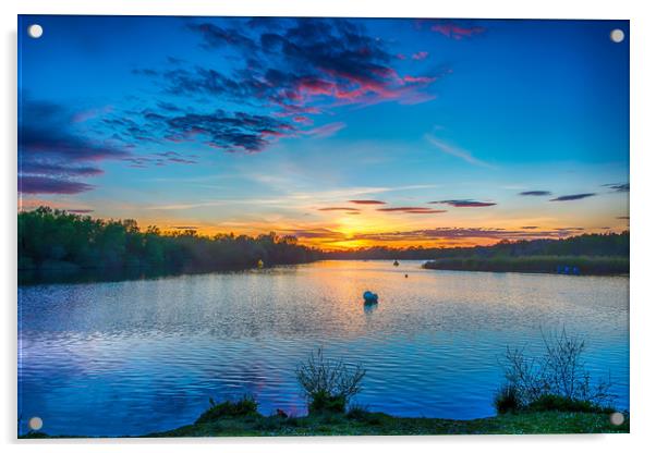 Horseshoe Lake Blue 1 Acrylic by Colin Stock