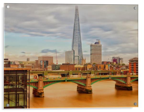 Southwark Bridge    Acrylic by Victor Burnside
