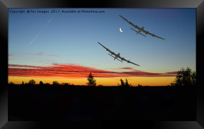 Lancaster Bombers Framed Print by Derrick Fox Lomax