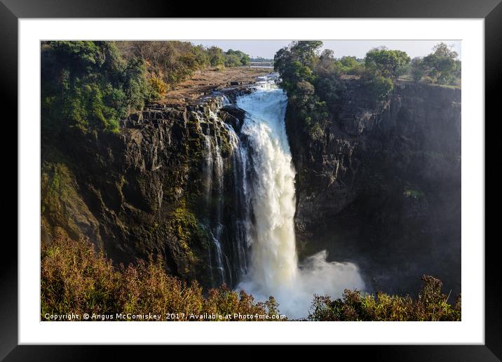 Devil's Cataract - Victoria Falls, Zimbabwe Framed Mounted Print by Angus McComiskey