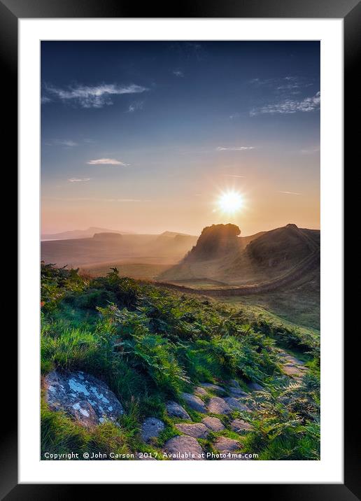  Sunrise Over Hadrian's Wall Framed Mounted Print by John Carson