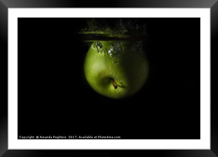 apple Framed Mounted Print by Amanda Peglitsis
