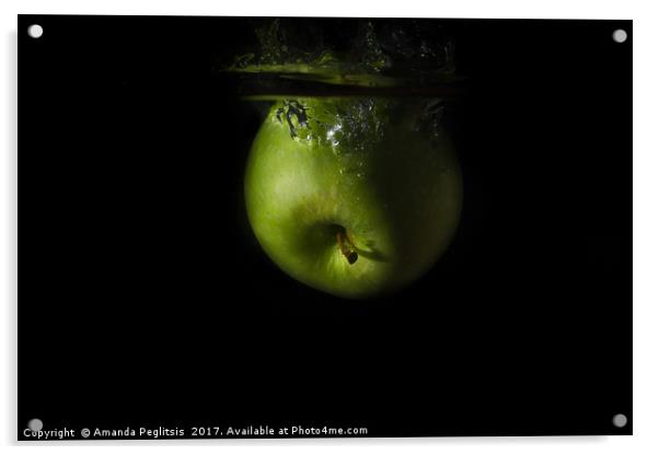 apple Acrylic by Amanda Peglitsis