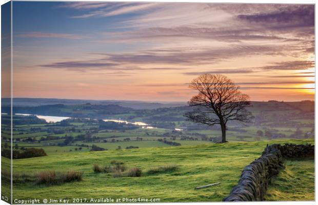 Sunset from The Roaches Canvas Print by Jim Key