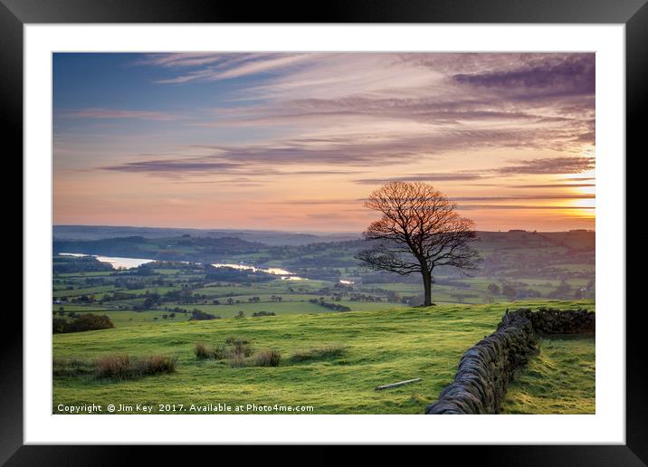 Sunset from The Roaches Framed Mounted Print by Jim Key