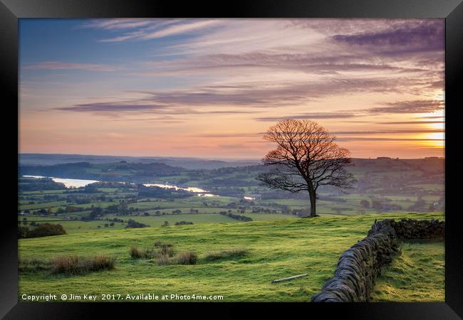 Sunset from The Roaches Framed Print by Jim Key