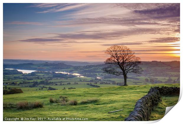 Sunset from The Roaches Print by Jim Key