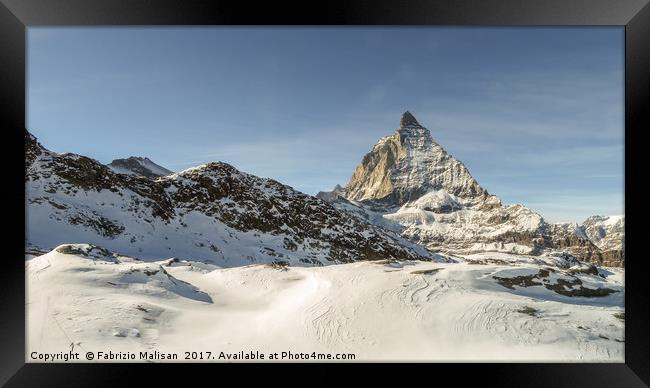 A panoramic view over the Matterhorn mountain peak Framed Print by Fabrizio Malisan