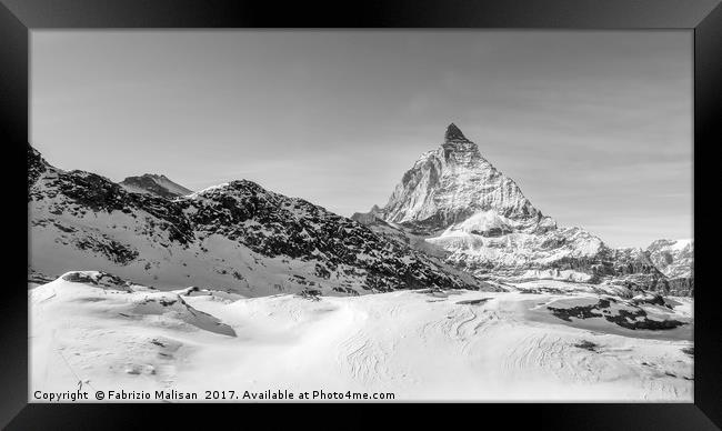 A panoramic view over the Matterhorn mountain peak Framed Print by Fabrizio Malisan