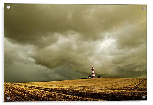 Happisburgh Lighthouse amongst the Clouds Acrylic by Paul Macro
