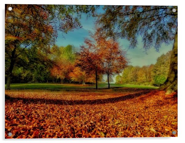 golden autumn Acrylic by carl blake