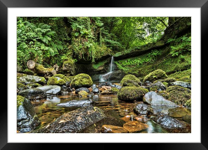 Small Falls in Largs   Framed Mounted Print by Valerie Paterson