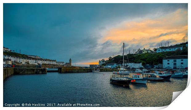 Porthleven Twylight Print by Rob Hawkins