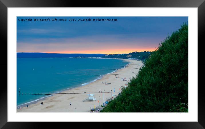 West Cliff Bournemouth Dorset Uk  Framed Mounted Print by Heaven's Gift xxx68
