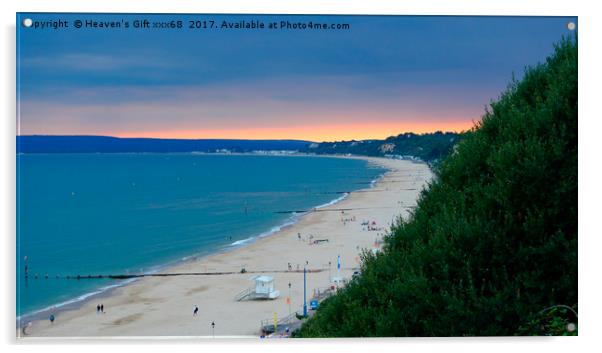 West Cliff Bournemouth Dorset Uk  Acrylic by Heaven's Gift xxx68