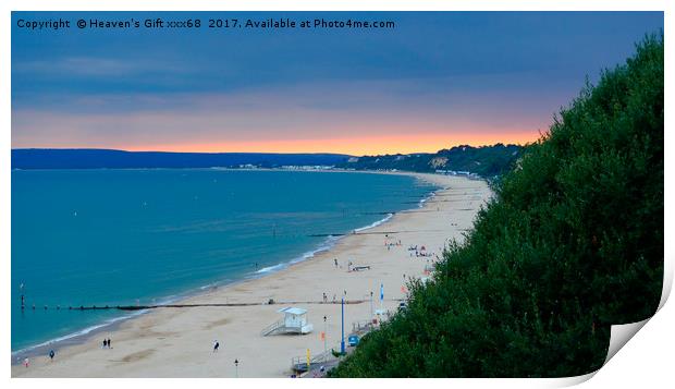 West Cliff Bournemouth Dorset Uk  Print by Heaven's Gift xxx68