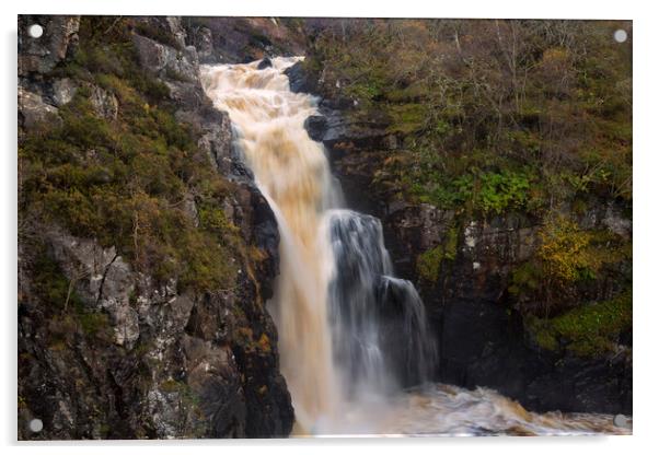 The Falls of Kirkaig Sutherland Acrylic by Derek Beattie