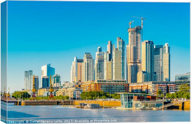 Modern Buildings, Puerto Madero, Buenos Aires Canvas Print by Daniel Ferreira-Leite